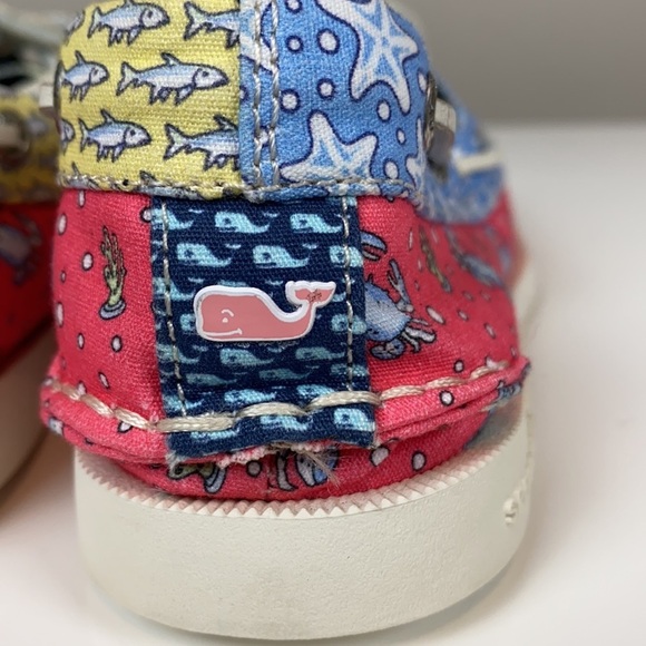 Sperry Vineyard Vines Patchwork Boat Shoes Size 5 - Picture 8 of 16